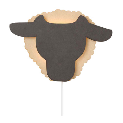 Aus Tjalle und Jaspis – Schaf-Wandlampe – Holz
