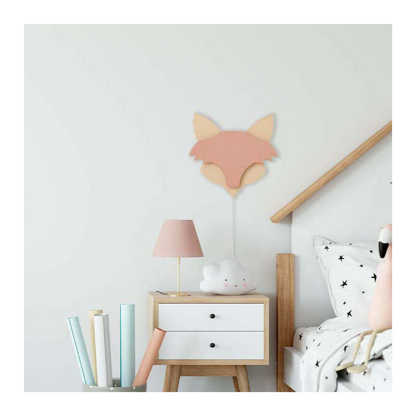 Aus Tjalle und Jaspis – Fuchs-Wandlampe – Holz