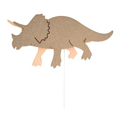 Von Tjalle und Jasper – Dino-Wandleuchte Triceratops – Holz