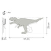 Aus Tjalle und Jaspis – Dino-Wandleuchte T-Rex – Holz