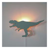 Aus Tjalle und Jaspis – Dino-Wandleuchte T-Rex – Holz