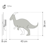 Aus Tjalle und Jaspis – Dino-Wandleuchte Parasaurolopus – Holz - afbeelding 5