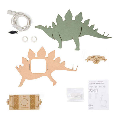 Von Tjalle und Jasper – Dino-Wandleuchte Stegosaurus – Holz