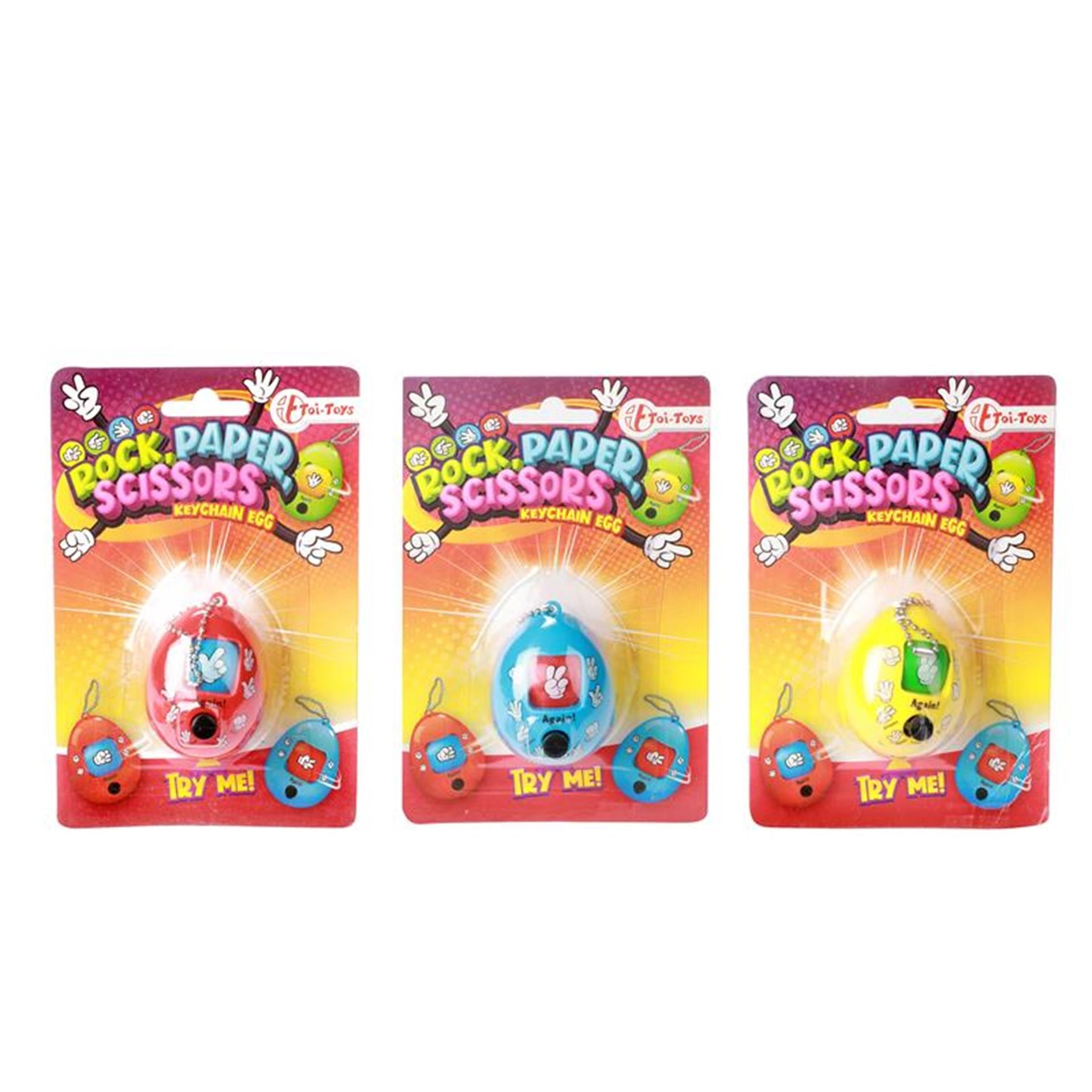 Toi-Toys Key Ring Egg Stone Paper Paper Scissors Spiel