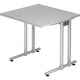 Bach Schreibtischhammer NS08 5 grau 800 mm x 800 mm x 720 mm