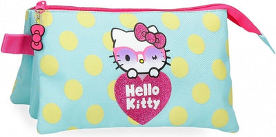 Jim Jam Federmäppchen Hello Kitty Stiftetui 3 Fächer mit 2 Reißverschlüssen