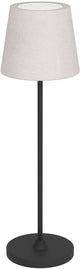 Eglo Leonero Tischleuchte - wiederaufladbar - LED - 34 cm - Schwarz Beige - einstellbares weißes Licht - kabellos - dimmbar