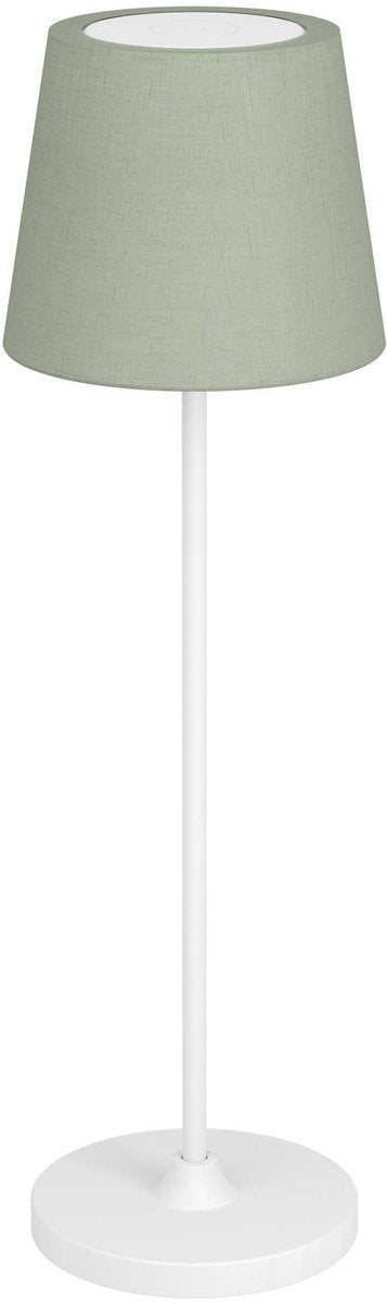 Eglo Leonero Tischleuchte - wiederaufladbar - LED - 34 cm - weiß grün - einstellbares weißes Licht - kabellos - dimmbar