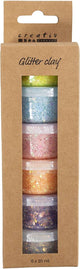Creativ Company Glitzerknete, Pastellfarben, 6x20 ml 1 Box