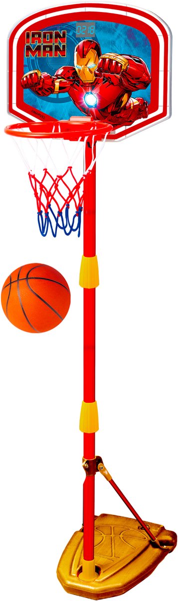 Stamp Sounds und Lichter verstellbarer Basketballständer 100 cm – 160 cm Iron Man