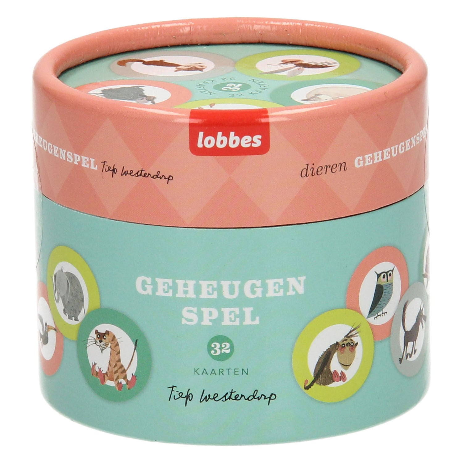 Lobbes Memospiel Tiere von Fiep, 32-tlg.