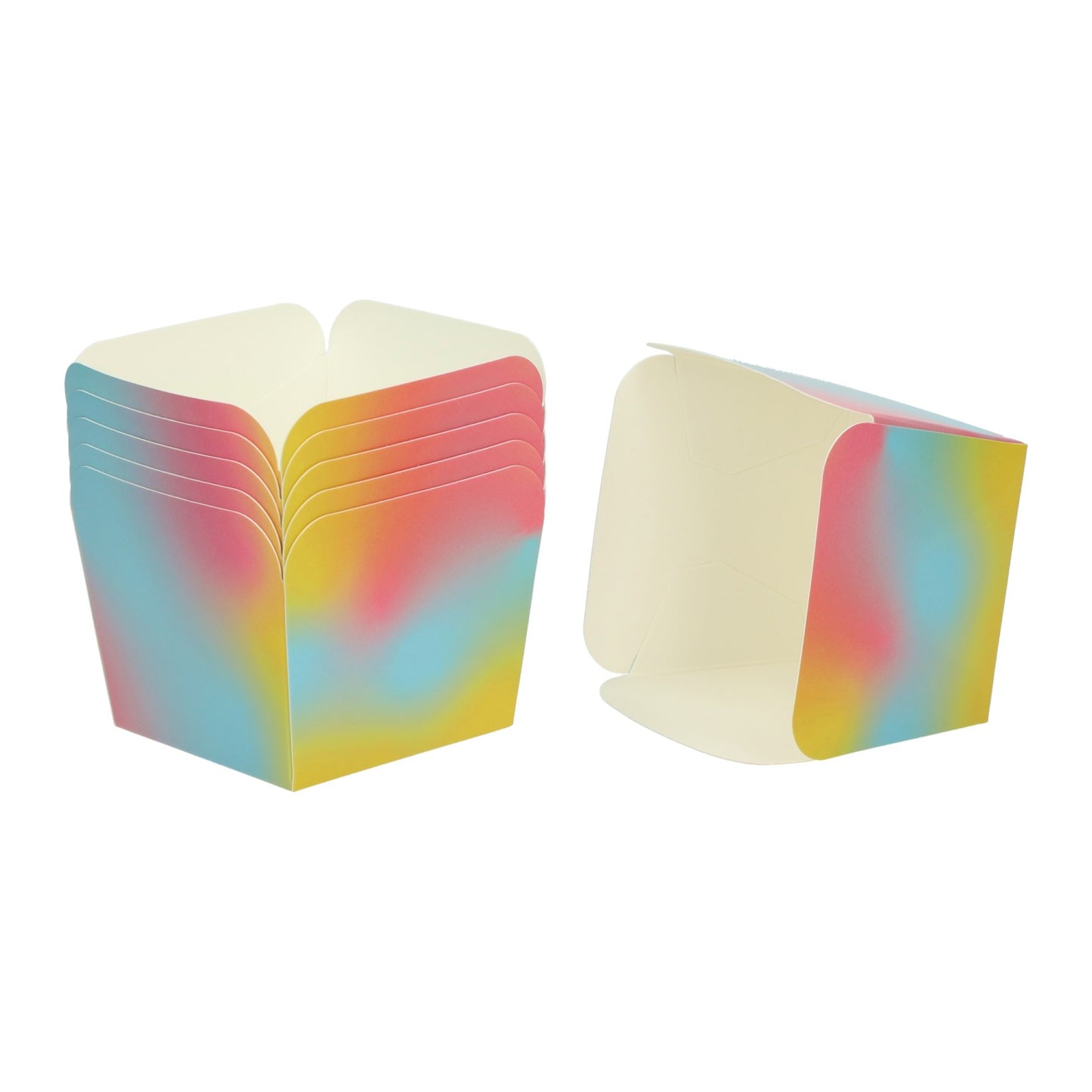 Papierfeier Snack Boxen klein, 6st.
