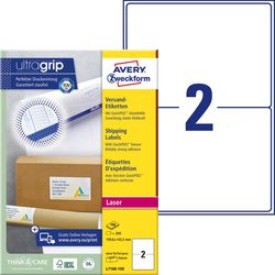 Versandetiketten Avery Zweckform Ultragrip weiß