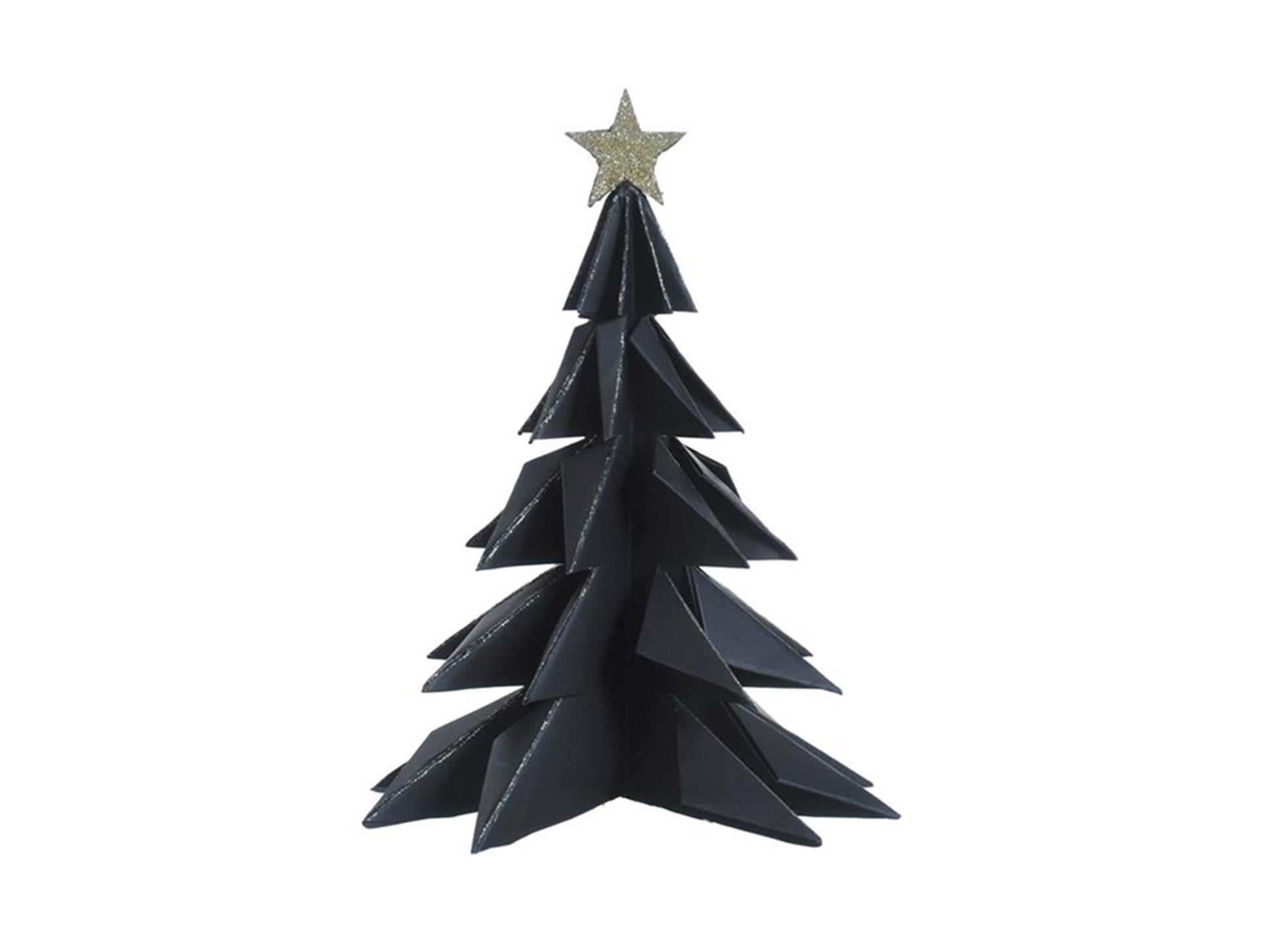 House of Nature Deko Weihnachtsbaumpapier 28cm schwarz