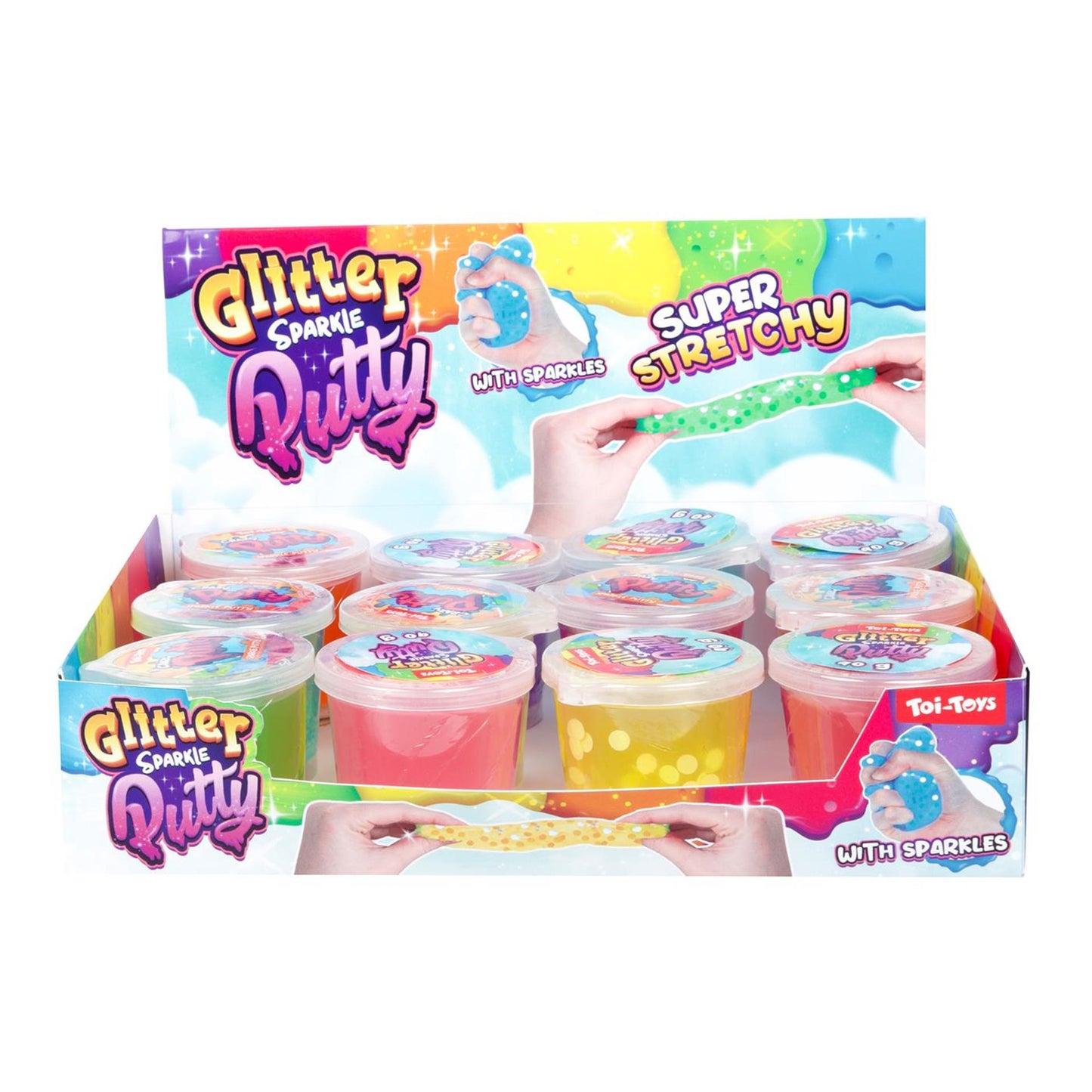 Toi-toys Knete mit Glitzer 6sort