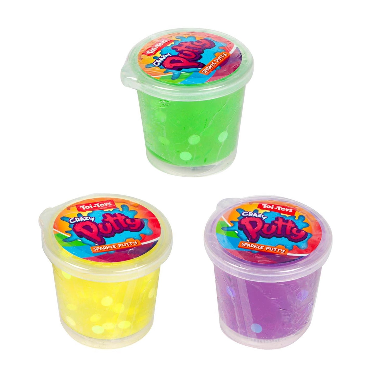 Toi-toys Knete mit Glitzer 6sort