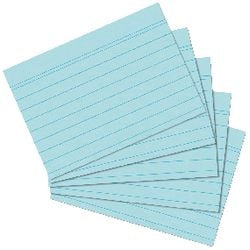 Abi-Karteikarten Herlitz A5 175 g/m² blau liniert 100 Stück