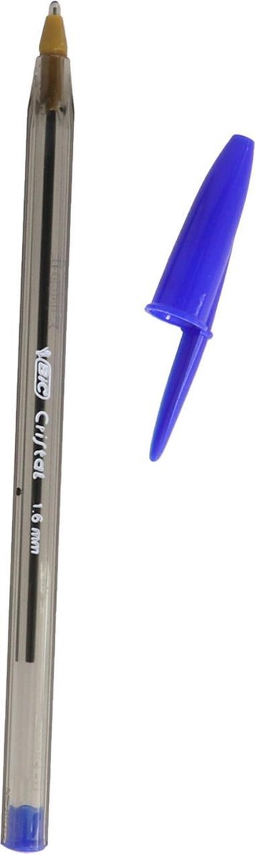 Bic Kugelschreiber Cristal groß 15 cm 1,6 mm blau 50 Stück