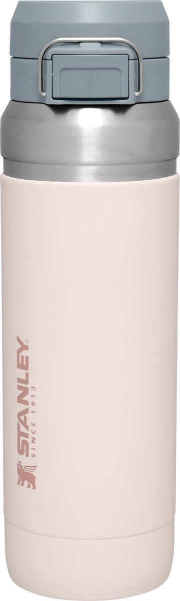 Stanley Quick Flip Edelstahl-Wasserflasche 1,06 l – hält 18 Stunden kalt – auslaufsichere Trinkflasche – Thermoskanne – BPA-frei – geeignet für Getränkehalter im Auto – spülmaschinenfest – Rosenquarz