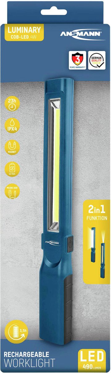 Ansmann 1600-0304 wiederaufladbare Werkstattlampe WL450R Smart Energy Label 2021 n.a.