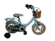 Bikefun Kinderfahrrad Girly 12 Zoll – mit Korb, Stützrädern und Bremsnabe – Blau