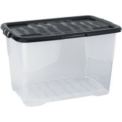 Aufbewahrungsbox Kurve xw203-clr blk-ex 65l transparent, schwarz