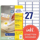 Avery Etikett l4737rev-25 63,5 x 29,6 mm abnehmbar weiß 675 Stück