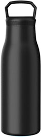Sans Marque Kozie Thermoskanne 360 ml – Edelstahl – doppelwandig isoliert – schwarz – auslaufsichere Trinkflasche