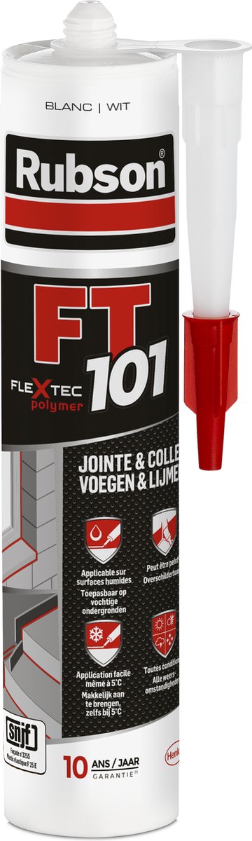 Rubson 1006954 – ft101 Polymer weiß 280 ml | 6 Stück