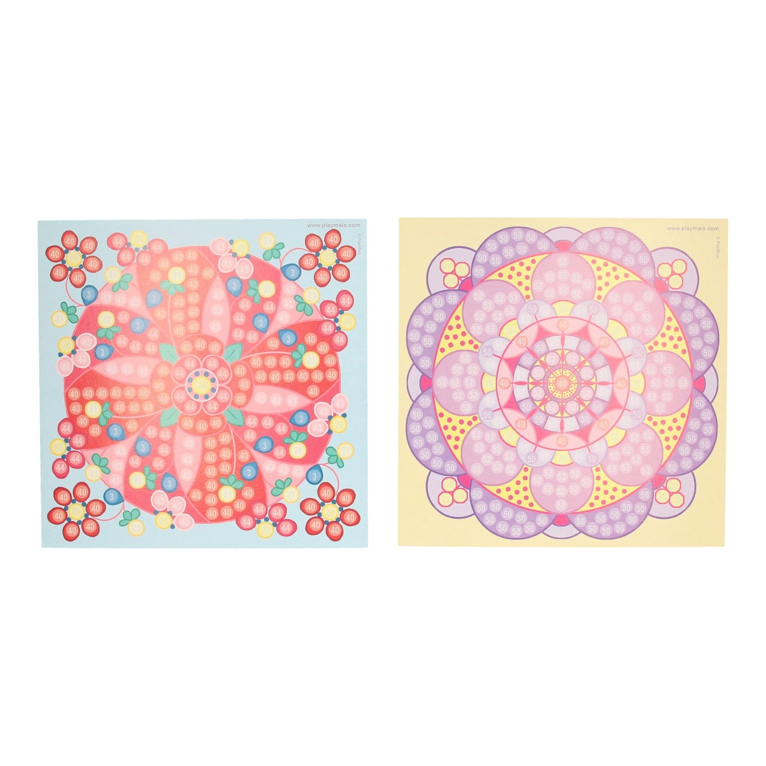 Playmais Mosaic -Karten dekorieren trendige Mandala