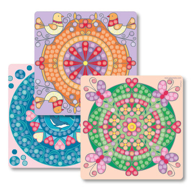 Playmais Mosaic -Karten dekorieren trendige Mandala