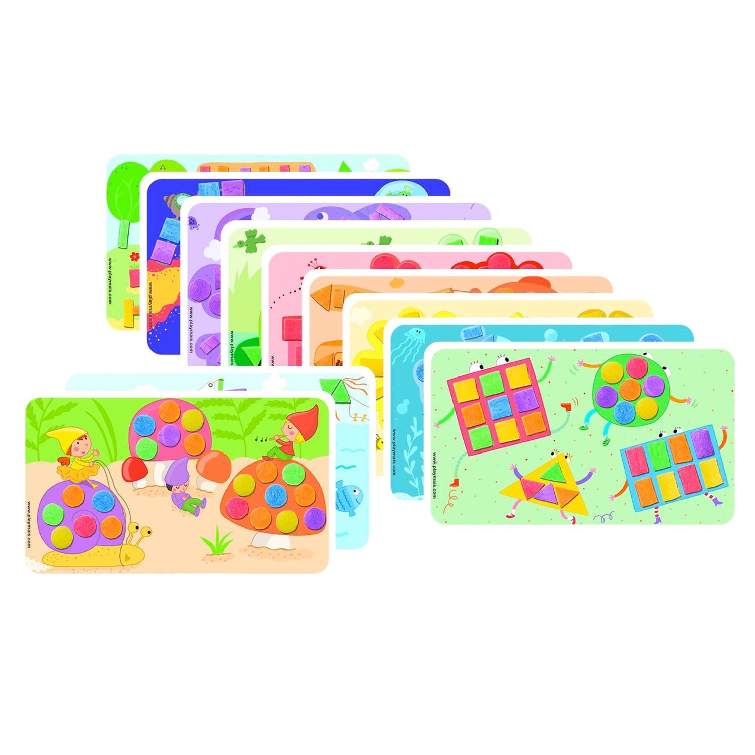 Playmais -Karten dekorieren Formen Farben, 24st.
