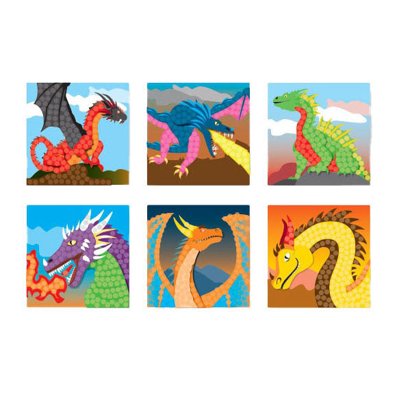 Playmais Playmais Mosaic -Karten dekorieren Fantasy -Drache