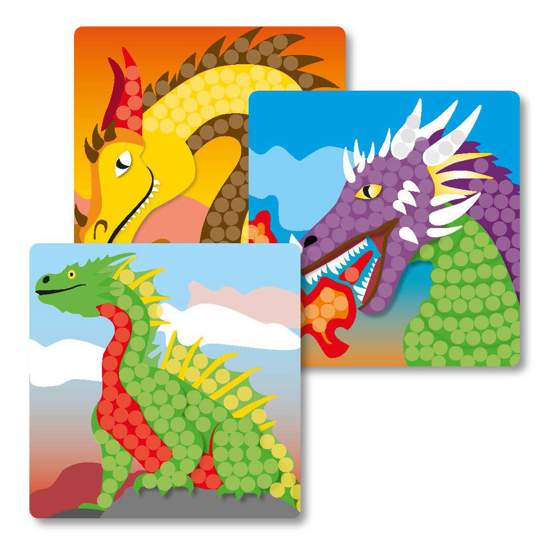 Playmais Playmais Mosaic -Karten dekorieren Fantasy -Drache
