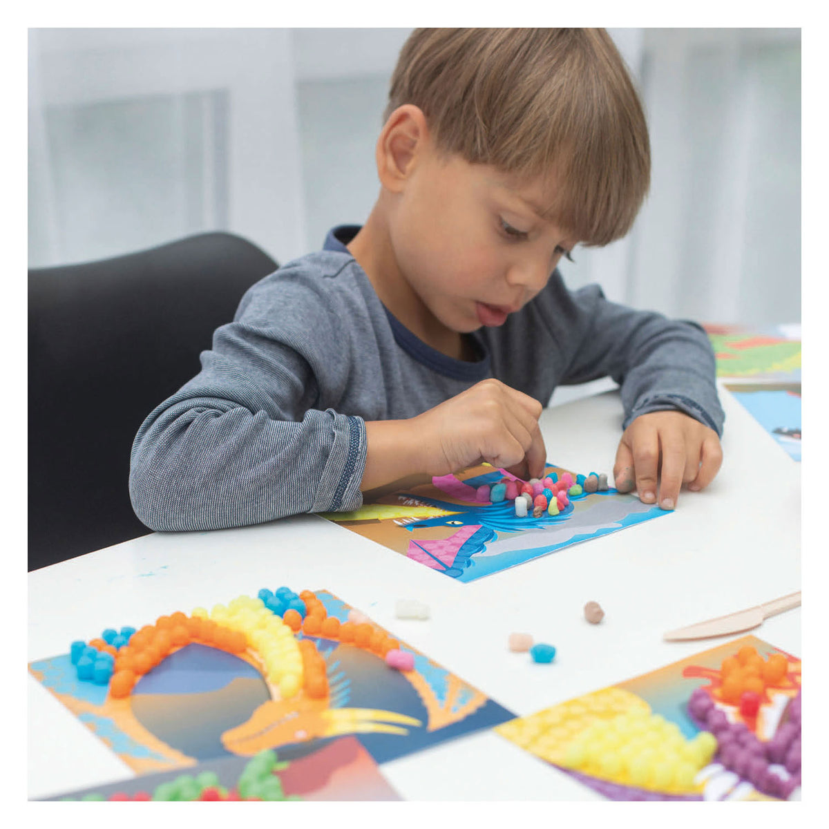Playmais Playmais Mosaic -Karten dekorieren Fantasy -Drache