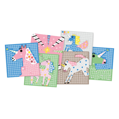 Playmais-Mosaikkarten schmücken Einhorn
