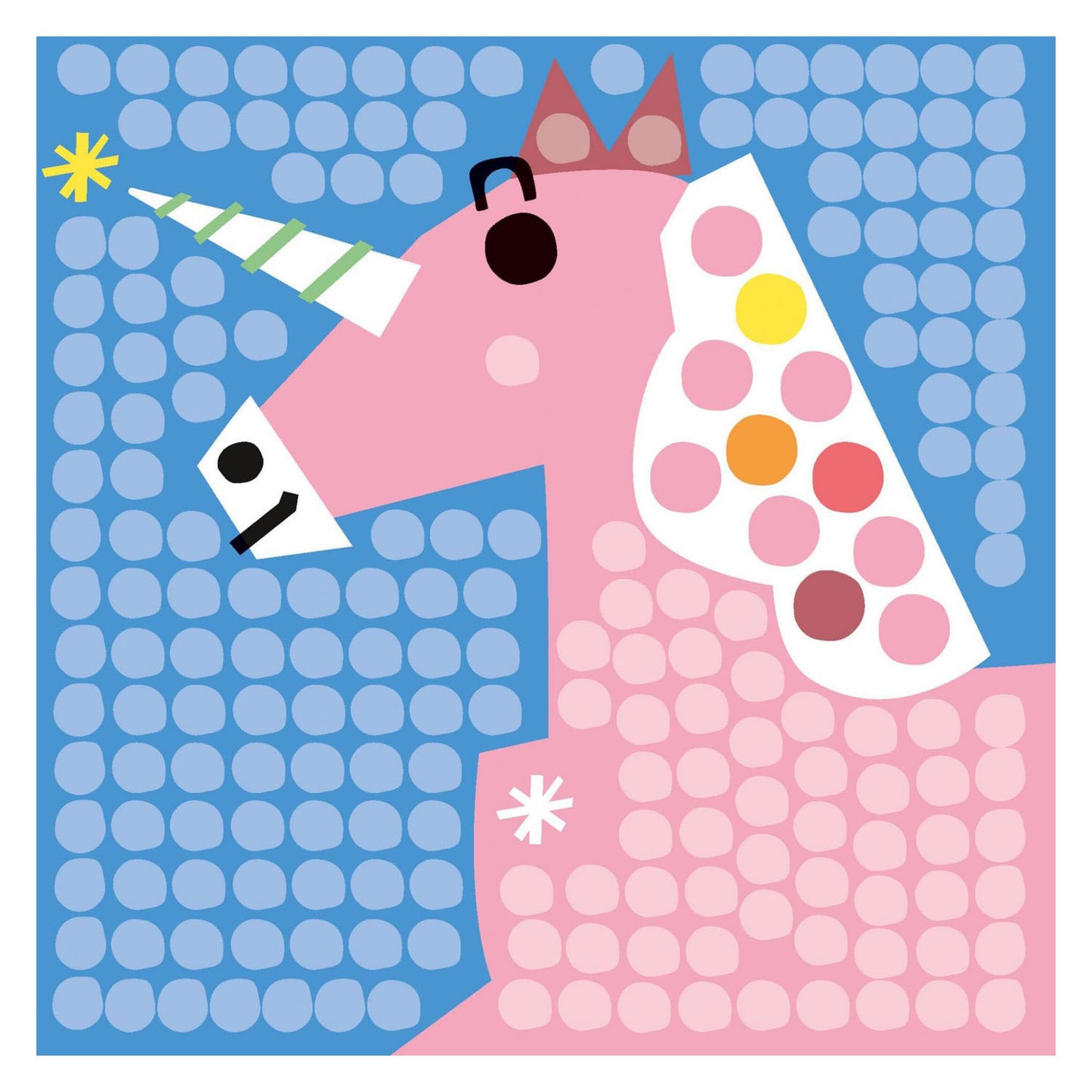 Playmais-Mosaikkarten schmücken Einhorn
