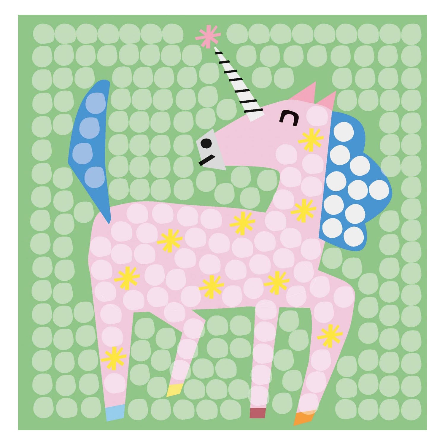 Playmais-Mosaikkarten schmücken Einhorn