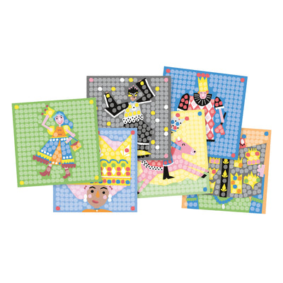 Playmais-Mosaikkarten schmücken Prinzessin