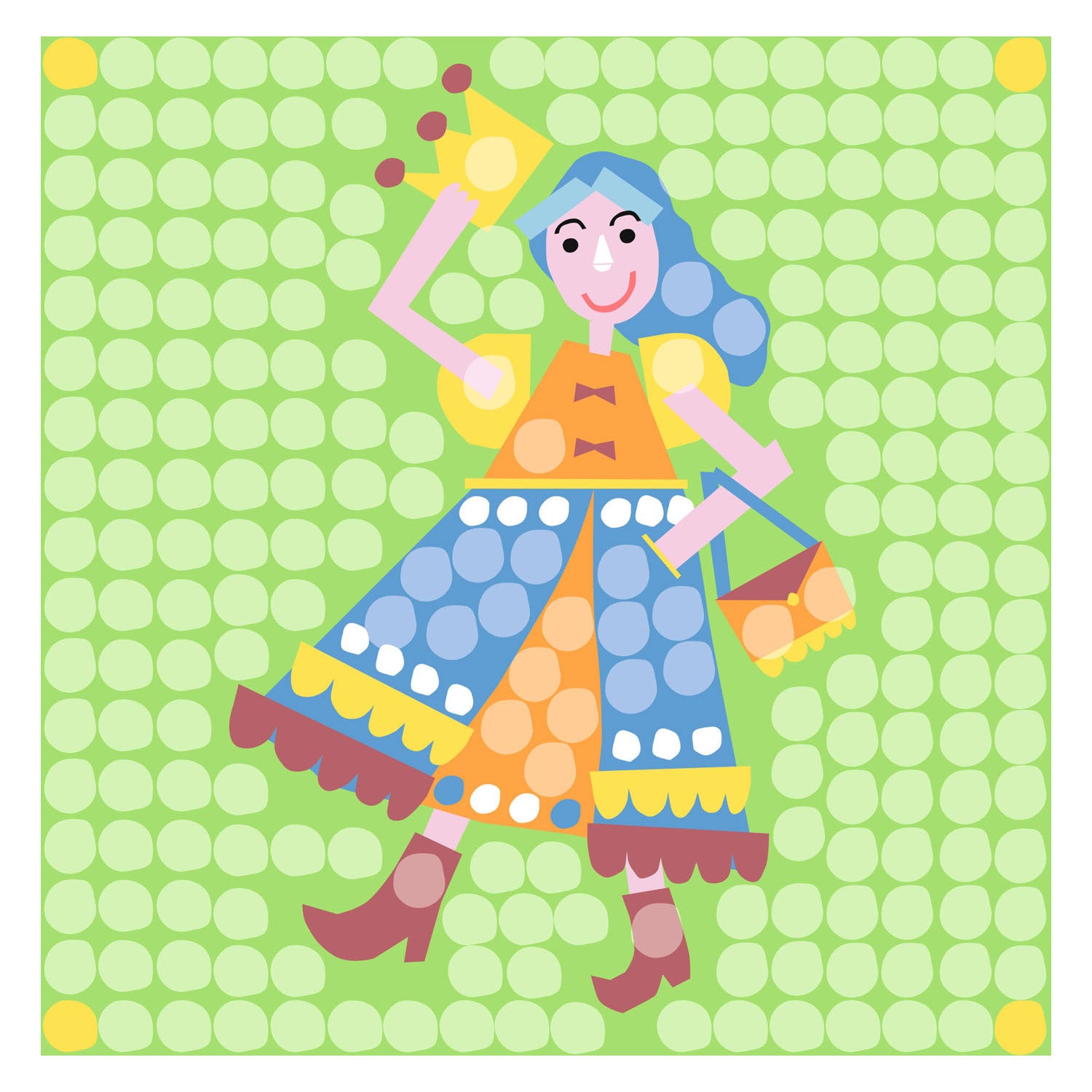 Playmais-Mosaikkarten schmücken Prinzessin