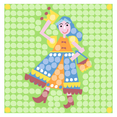 Playmais-Mosaikkarten schmücken Prinzessin