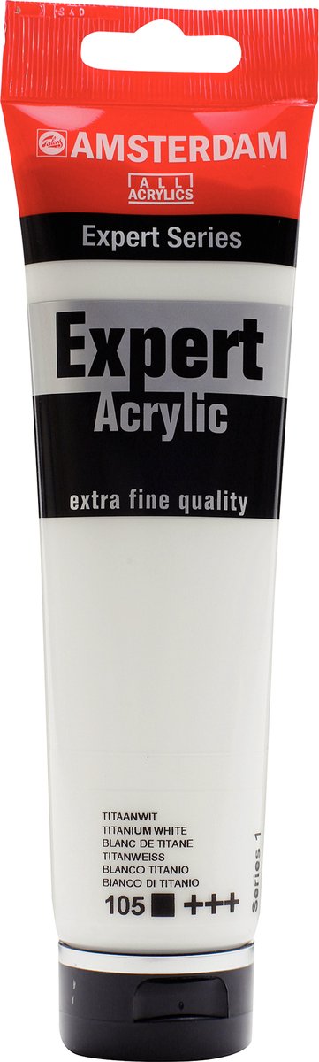 Acrylfarbe der Amsterdam Expert-Serie, Tube 150 ml, Titanweiß 105
