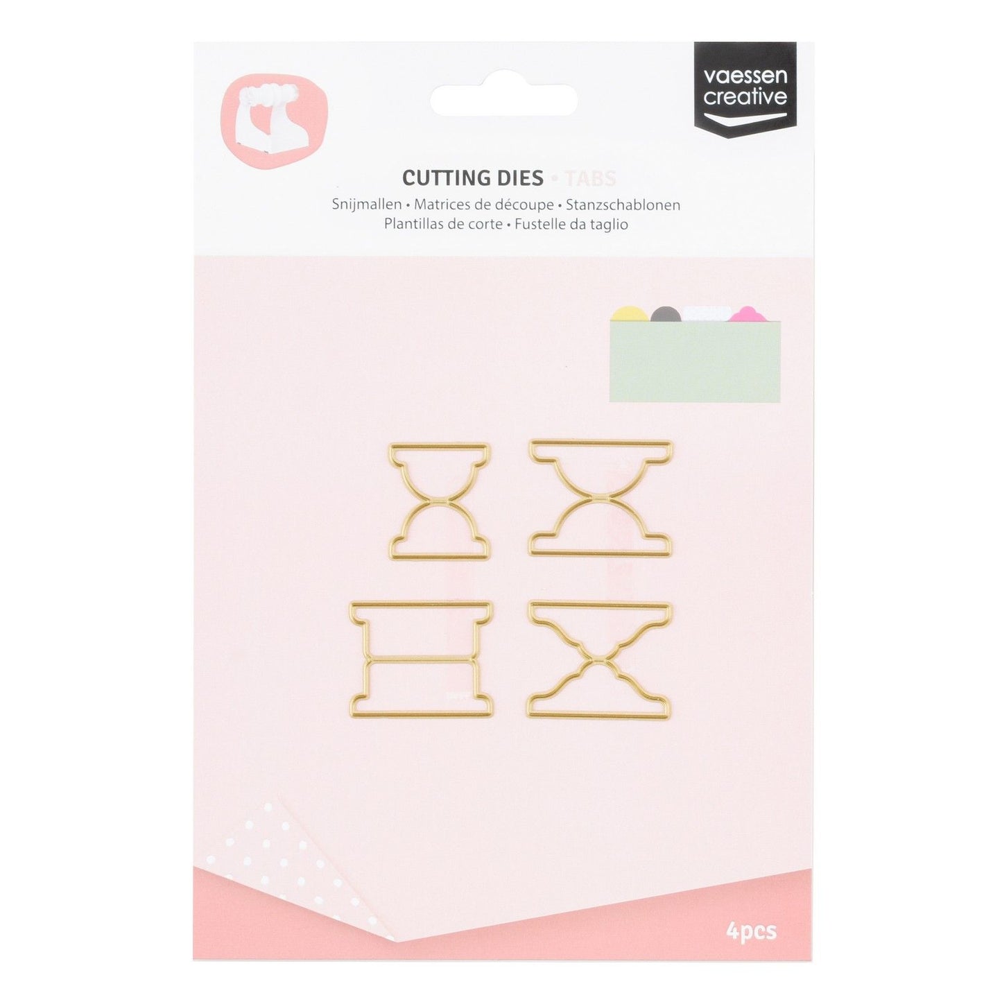 Vaessen creative • Stanzformen Rolodex Tabs 4 Stk.