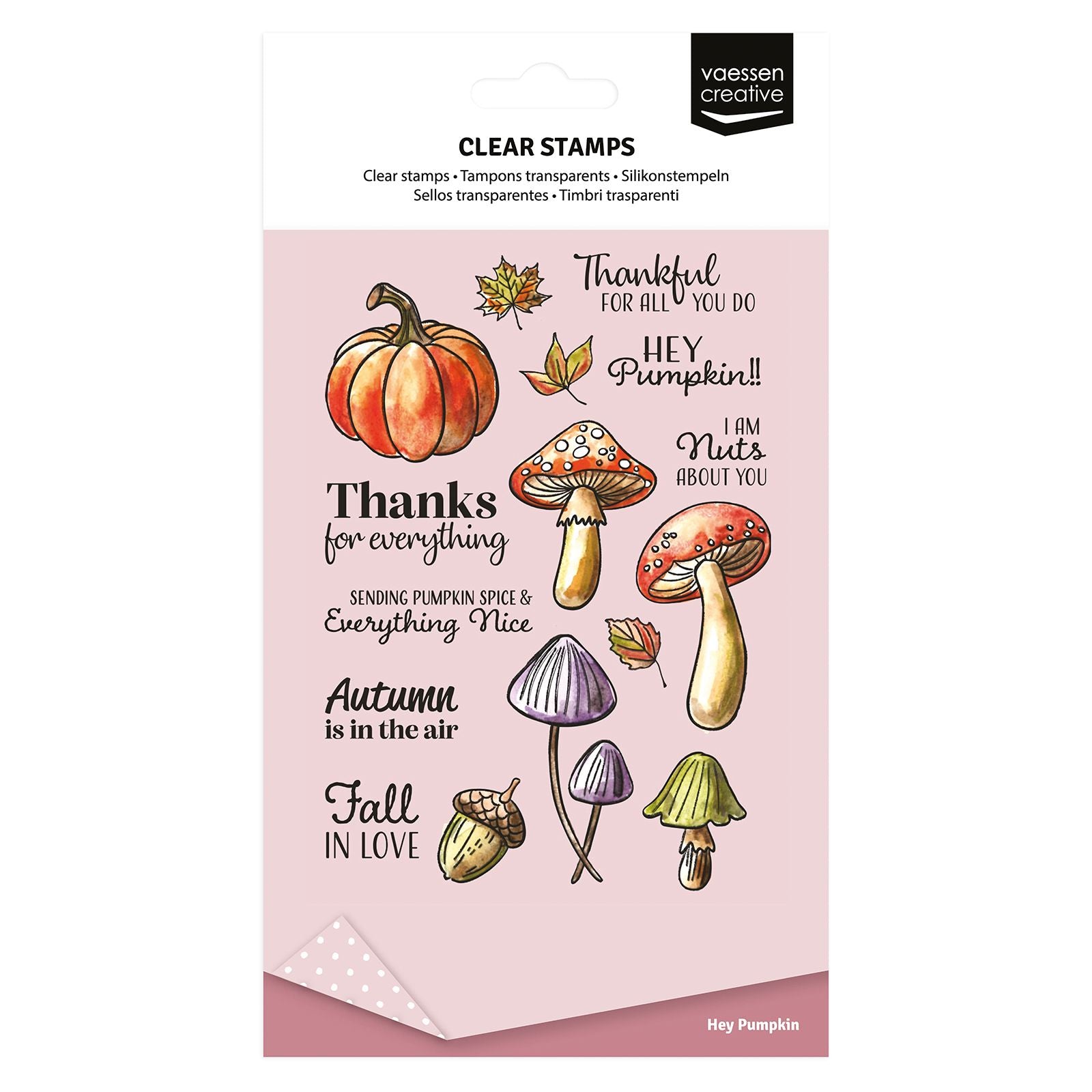 Vaessen creative • Clear Stamps Hey Pumpkin 16St.