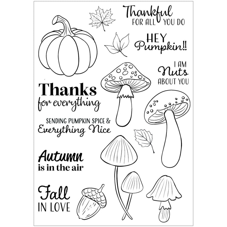 Vaessen creative • Clear Stamps Hey Pumpkin 16St.