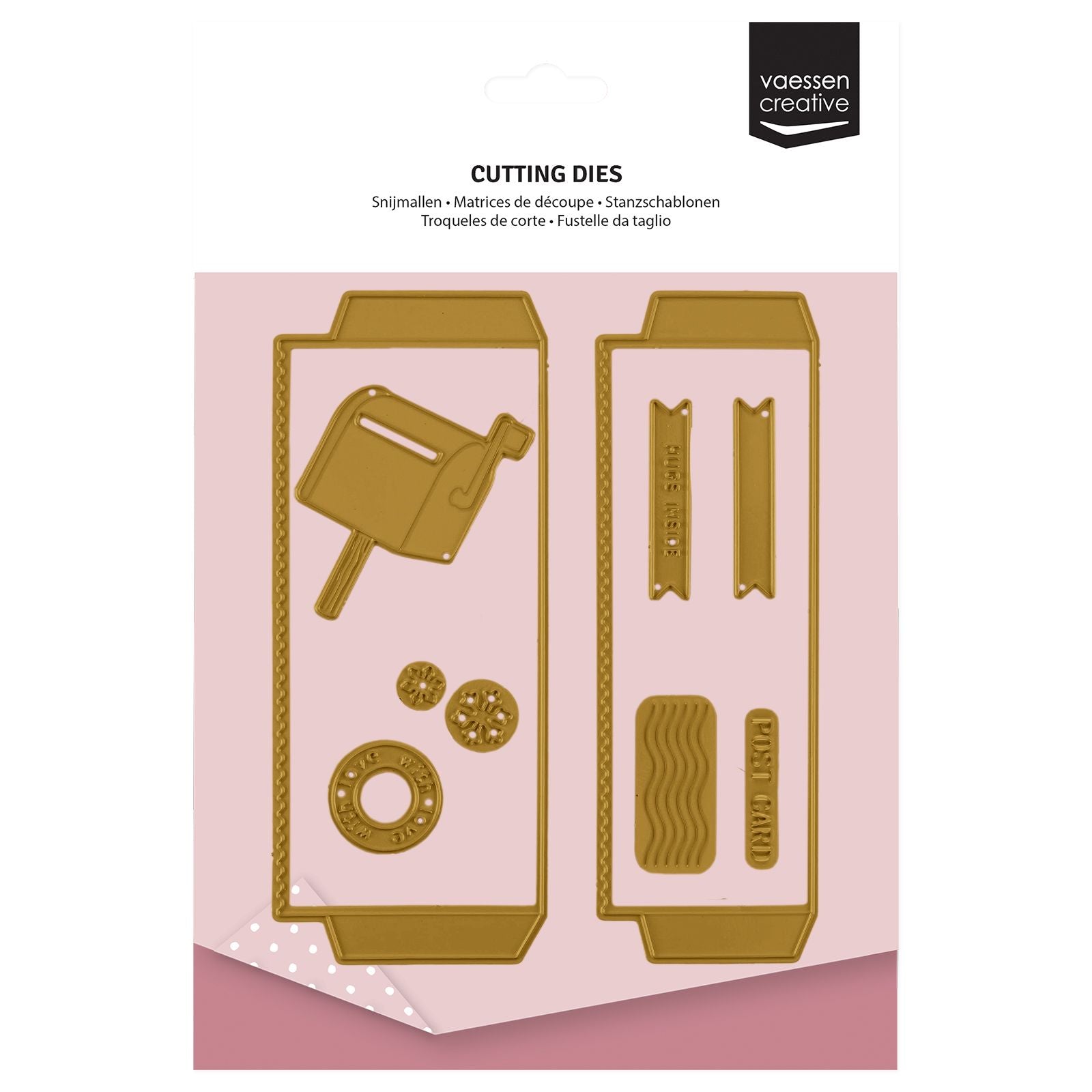 Vaessen creative • Stanz- und Prägeschablonen für Versandtaschen, 13-tlg.