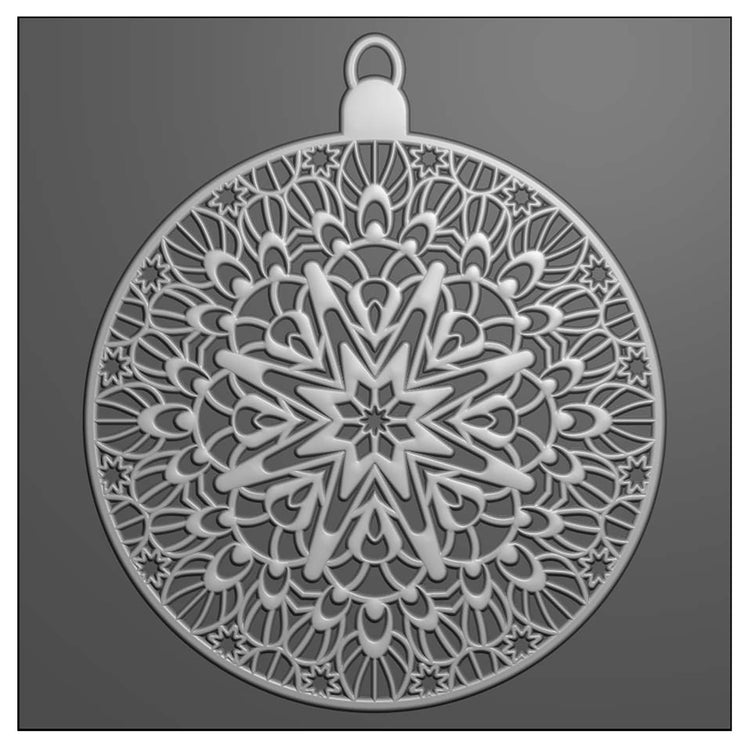 Vaessen creative • 3D-Prägefolder Weihnachtskugel 15x15cm