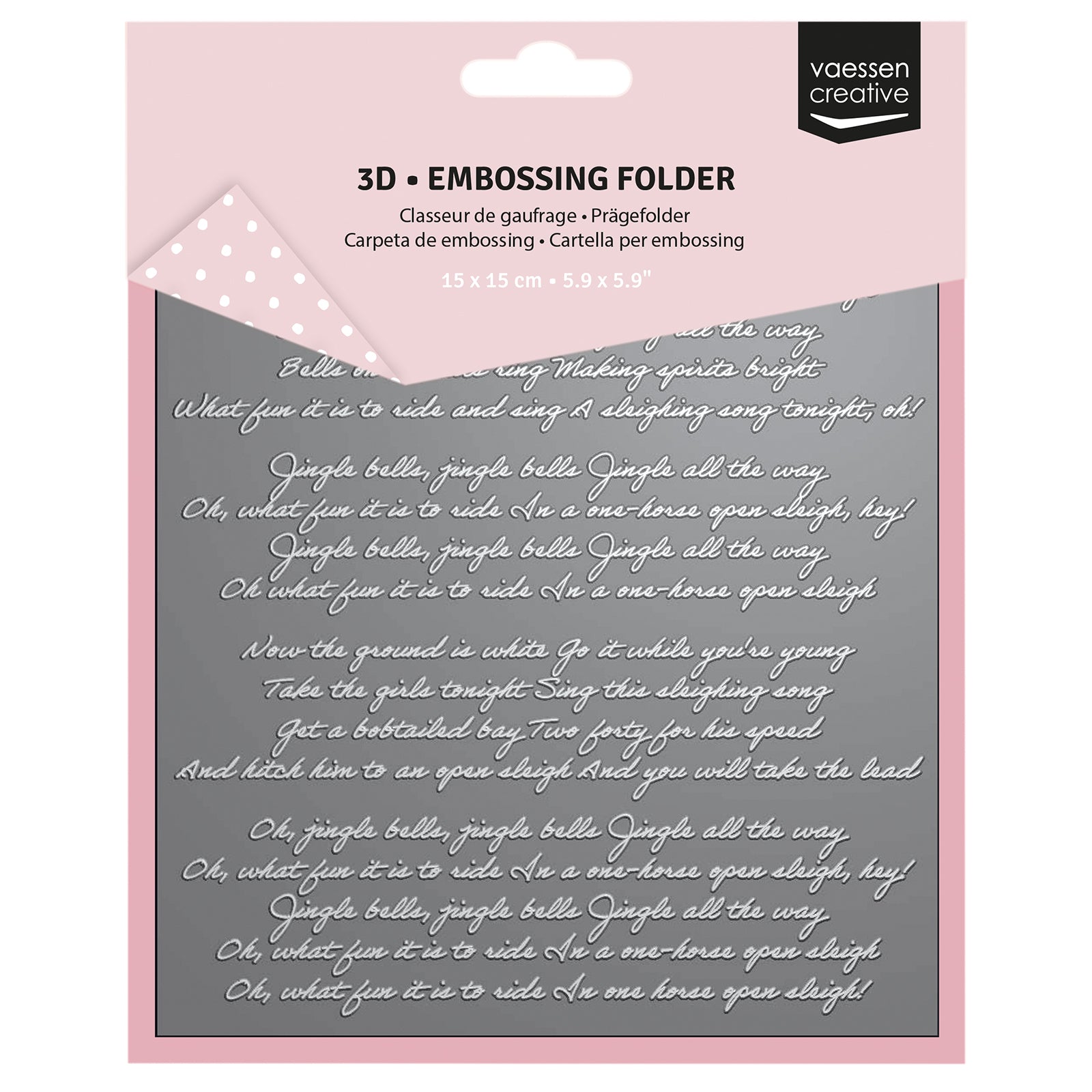 Vaessen creative • 3D-Prägefolder Jingle Bells 15x15cm