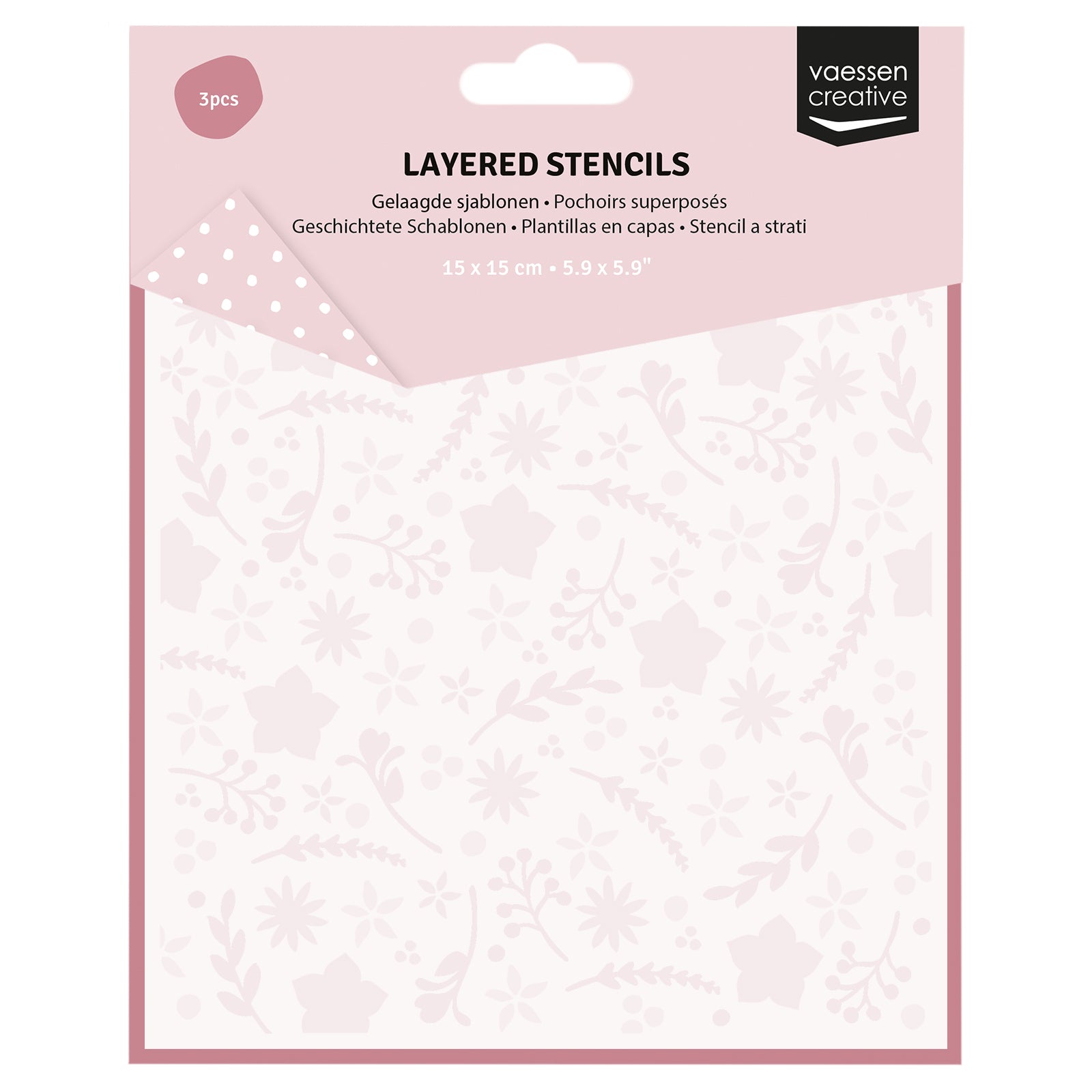 Vaessen creative • Schichtvorlagen Blumen Sterne 15x15cm 3 Stk.