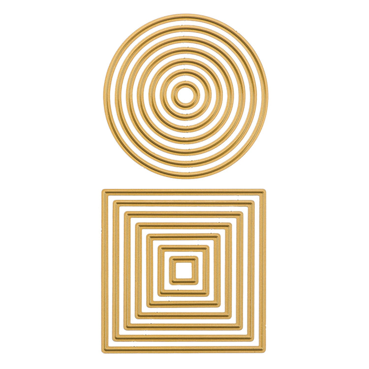 Vaessen creative • Mini-Stanzformen Kreise Quadrate 14 Stk.